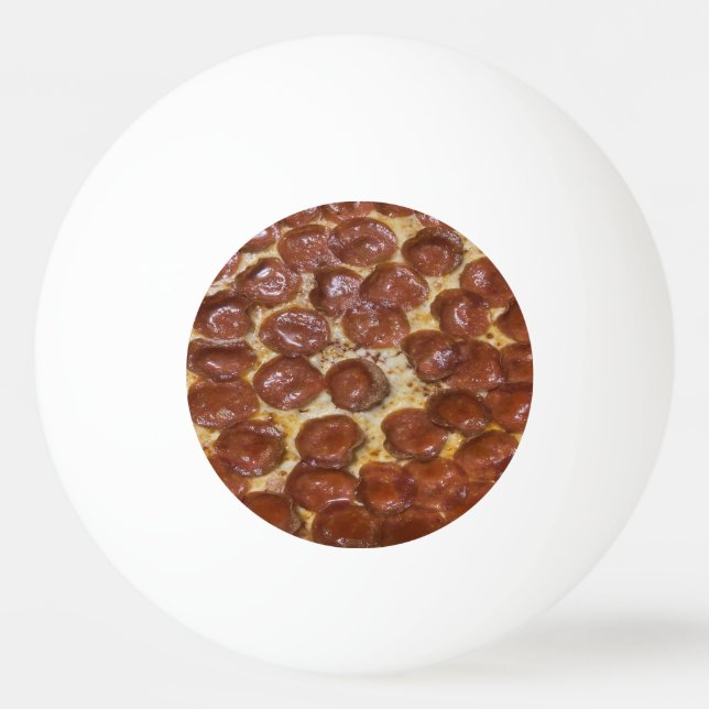 Pepperoni Pizza Tischtennisball (Vorderseite)