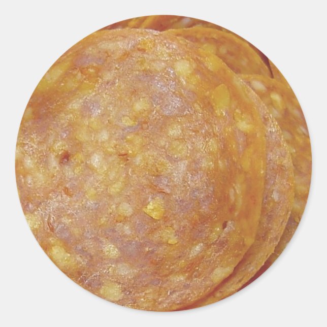 Pepperoni Runder Aufkleber (Vorderseite)