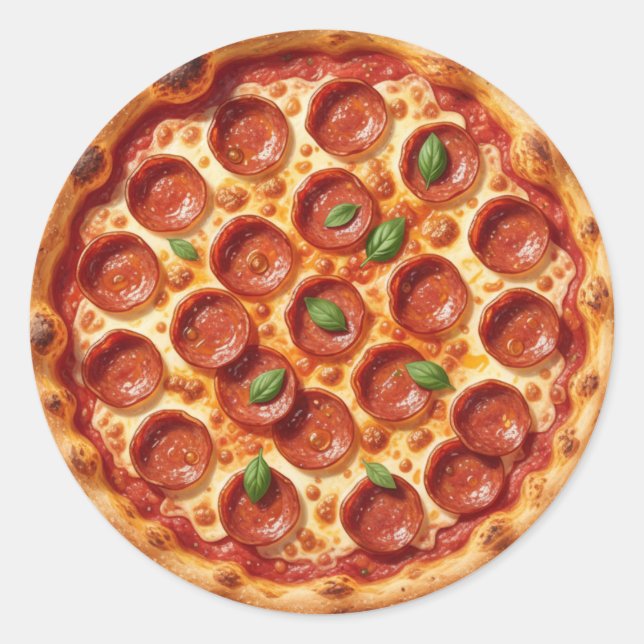 Pepperoni Runder Aufkleber (Vorderseite)