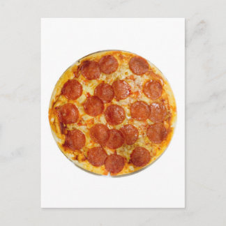 Pepperoni und Käsepizza Postkarte