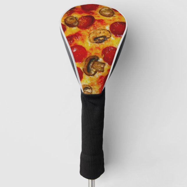 Pepperoni und Mushroom Pizza Golf Headcover (Vorderseite)