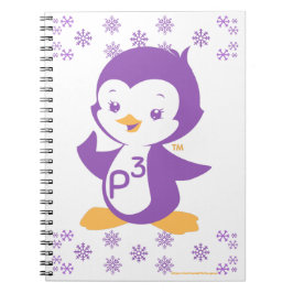 Peppy Lila Penguin Notizblock