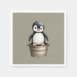 Peppy Penguin Serviette