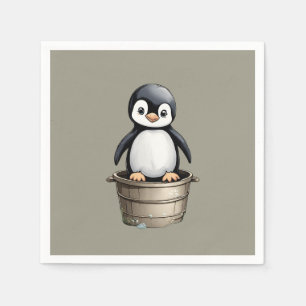 Peppy Penguin Serviette