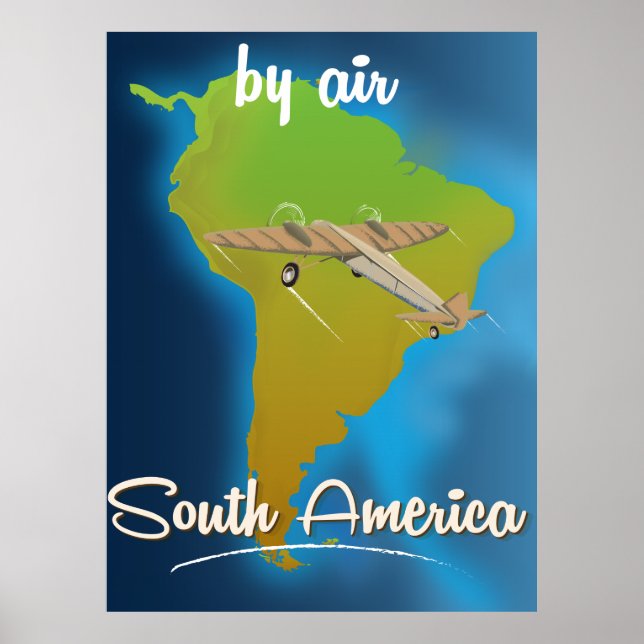 Per Air to South America Reiseplakat Poster (Vorne)