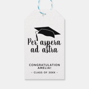 Per aspera ad astra Latin Congrat Abschluss Geschenkanhänger