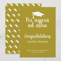 Per aspera ad astra Latin Congrat Graduation Cap