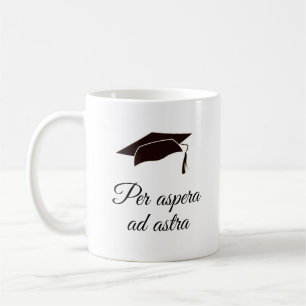 Per aspera ad astra Latin Quote Script Kaffeetasse