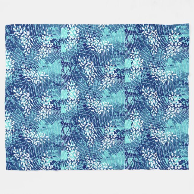 Per Aspera Azure Bettdecke Fleecedecke (Vorderseite (Horizontal))