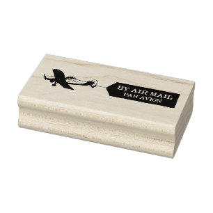 per Luftpost - Kautschuk-Briefmarke Gummistempel