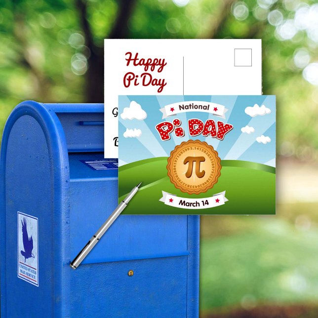 Per Pay Day Postkarte (Post your Pi Day Postcard.
Invite all math, science, technology lovers! )