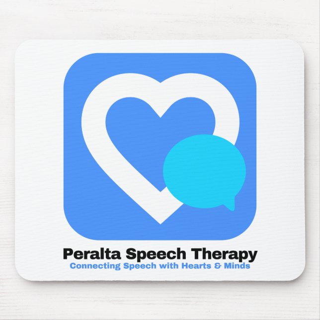 Peralta Speech Therapy Logo Weißer Hintergrund Mousepad (Vorne)