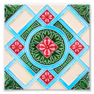 Peranakan Floral Tiles Fotodruck