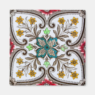 Peranakan Floral Tiles Magnet