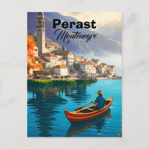 Perast Montenegro Reise Druck, Perast Montenegro  Postkarte