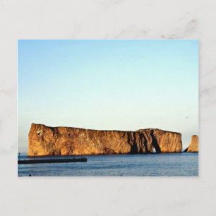 Perce Rock, Gaspe, Quebec, Canada Rock Formation Postkarte