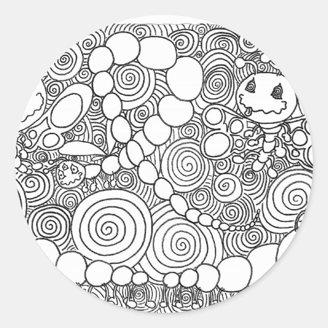 Percentum Bugz Runder Aufkleber (Vorderseite)