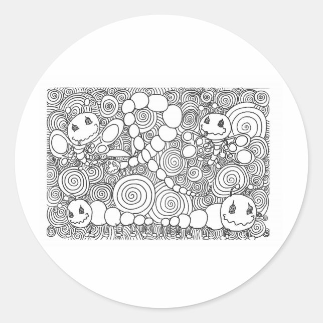 Percentum Bugz Runder Aufkleber (Vorderseite)