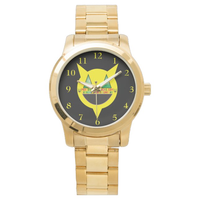 PERCENTUM DESIGNS Gold Wrist Watch Armbanduhr (Vorderseite)