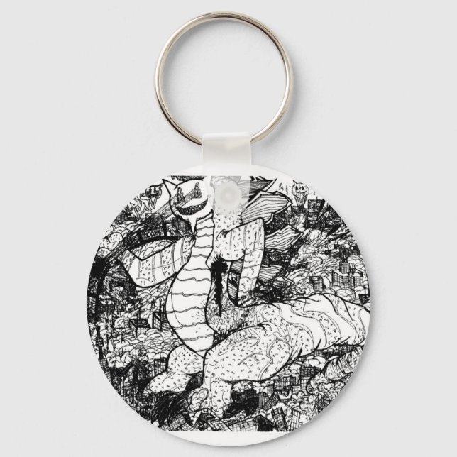 Percentum Godzilla Schlüsselanhänger (Vorderseite)