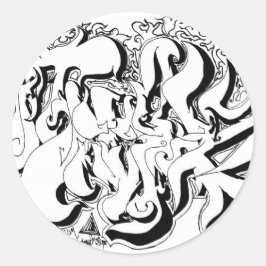 Percentum Graph Runder Aufkleber