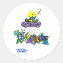 Percentum Ollie Runder Aufkleber