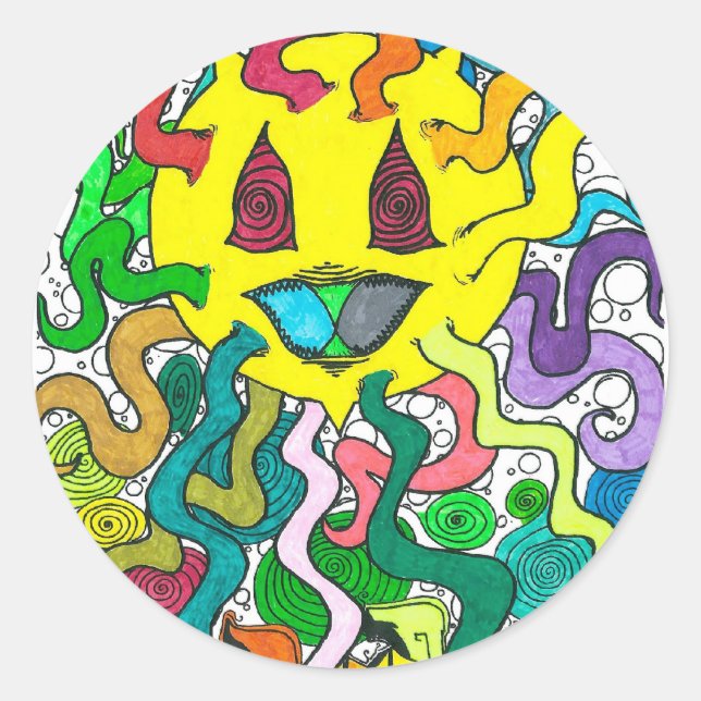 Percentum Sun - Percentum Designs Runder Aufkleber (Vorderseite)