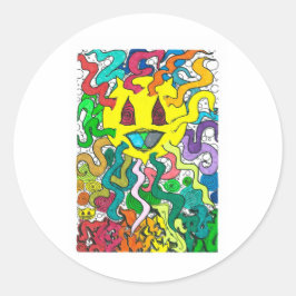 Percentum Sun - Percentum Designs Runder Aufkleber