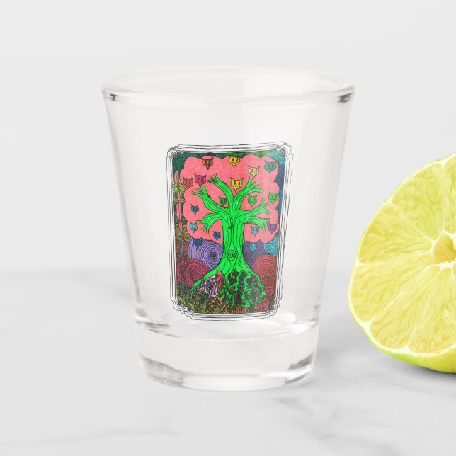 Percentum Tree Shot Glass Schnapsglas (Vorderseite)