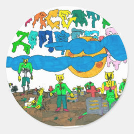 Percentum_Zombies Runder Aufkleber