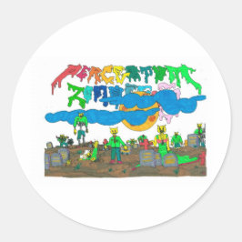 Percentum_Zombies Runder Aufkleber