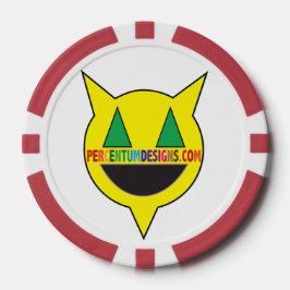 PERCENTUMDESIGNS.COM Roter Poker Chip