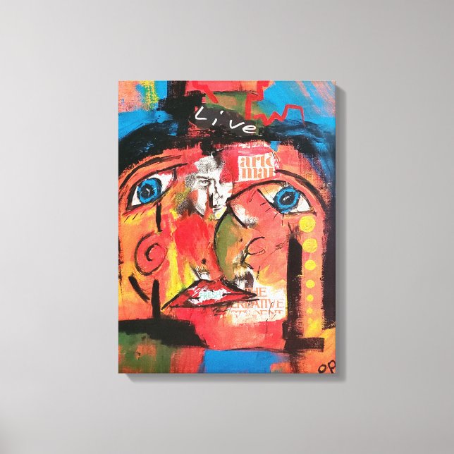 Perception Collage Stretched Canvas Print Leinwanddruck (Vorderseite)