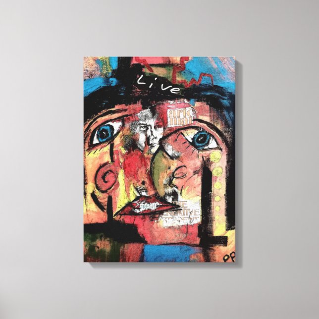 Perception Collage Stretched Canvas Print Leinwanddruck (Vorderseite)