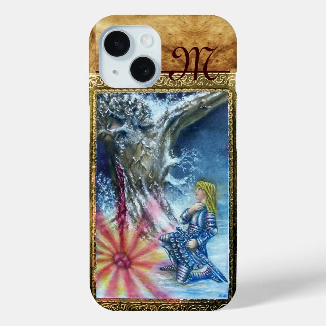 PERCEVAL AND VISION OF THE HOLY GRAIL monogramm Case-Mate iPhone Hülle (Rückseite)