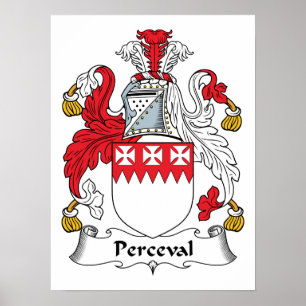 Perceval Familienwappen Poster
