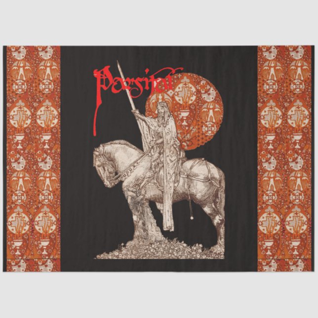 PERCEVAL LEGEND / QUEST OF THE HOLY GRAIL Black Seidenpapier (Vorderseite)