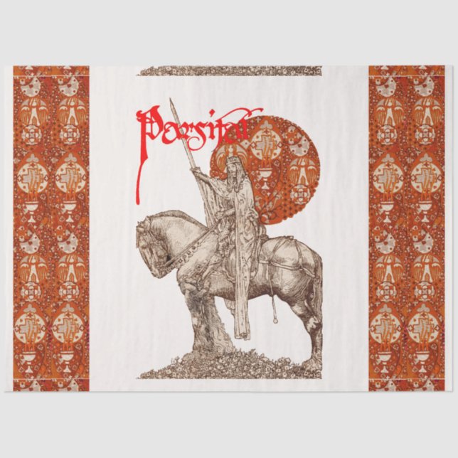 PERCEVAL LEGEND / QUEST OF THE HOLY GRAIL Red Whit Seidenpapier (Vorderseite)