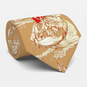 PERCEVAL UND DRAGON,QUEST HOLY GRAIL Fantasy Brown Krawatte