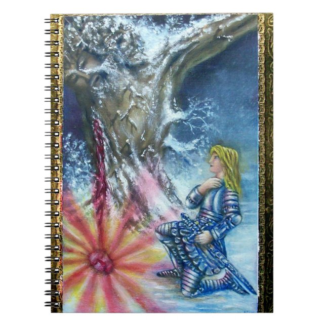 PERCEVAL UND VISION DES HEILIGEN GREIFENS NOTIZBLOCK (Vorderseite)