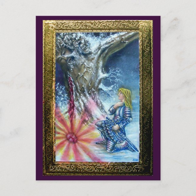 PERCEVAL UND VISION DES HEILIGEN GREIFENS POSTKARTE (Vorderseite)