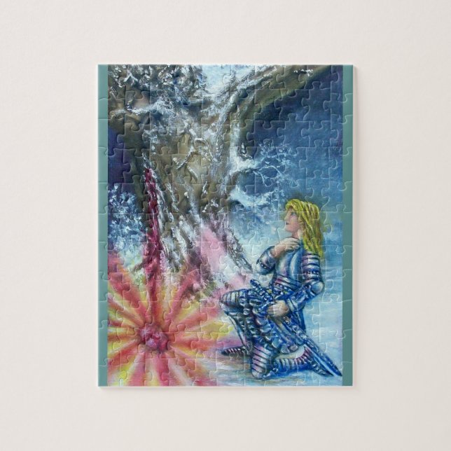 PERCEVAL UND VISION DES HEILIGEN GREIFENS PUZZLE (Vertikal)