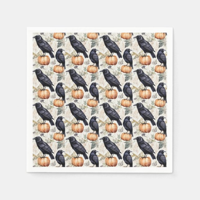 Perch & Pumpkin Serviette (Vorderseite)