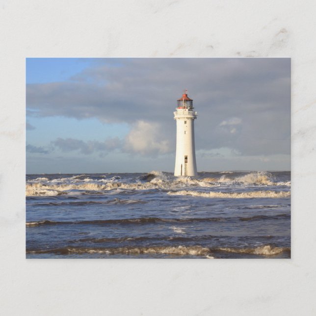 Perch Rock Lighthouse, New Brighton Postkarte (Vorderseite)