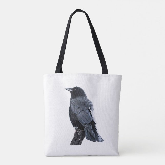 Perched Crow Tote Bag (Rückseite)
