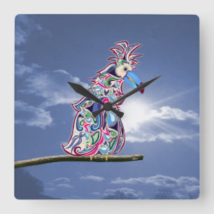 Perched Quadratische Wanduhr