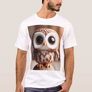 Perched Wonder — Whimsical Little Owl T-Shirt