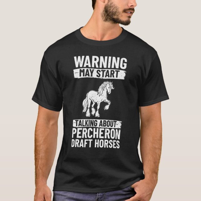 Percheron-Draft-Hore-Reitsattel 7 T-Shirt (Vorderseite)