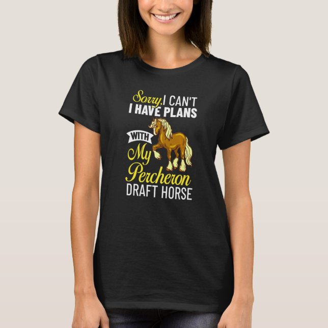Percheron-Draft-Hore-Reitsattel  9 T-Shirt (Vorderseite)