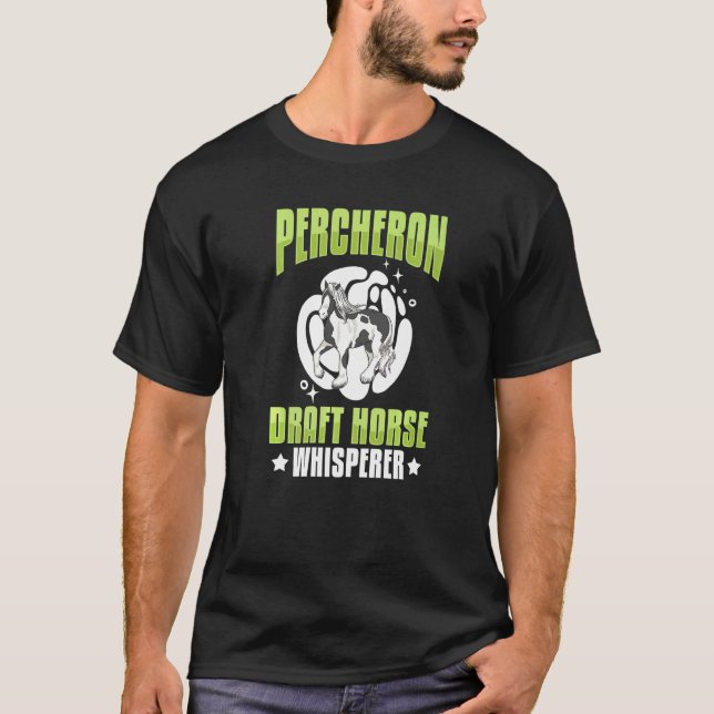 Percheron-Draft-Horse-Reitsattel  3 T-Shirt (Vorderseite)